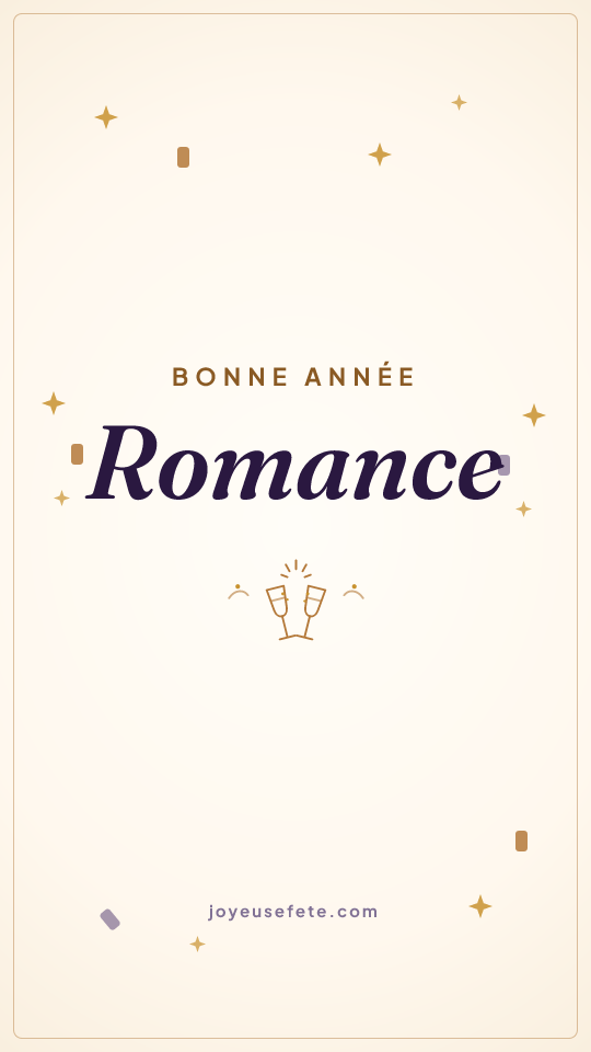 Image « Bonne année Romance » au format story