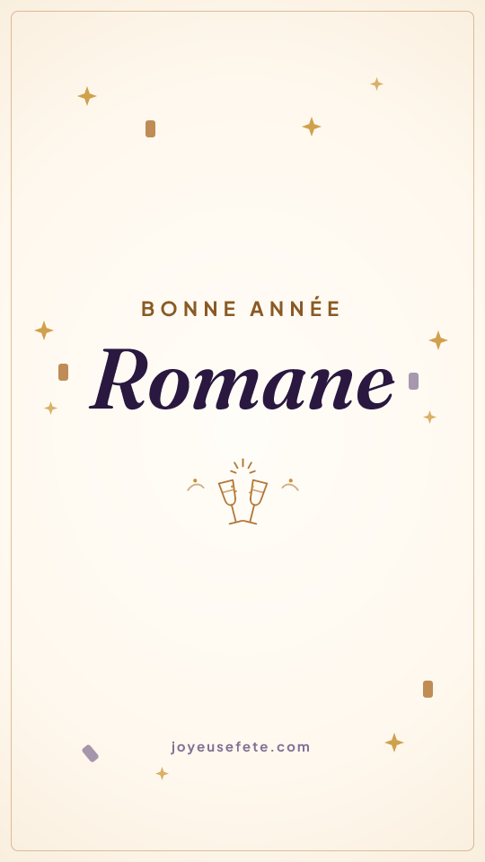 Image « Bonne année Romane » au format story