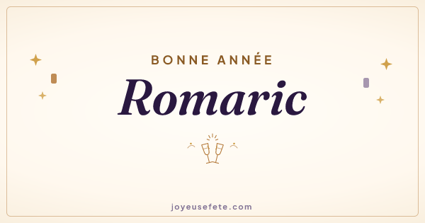 Image « Bonne année Romaric » au format large