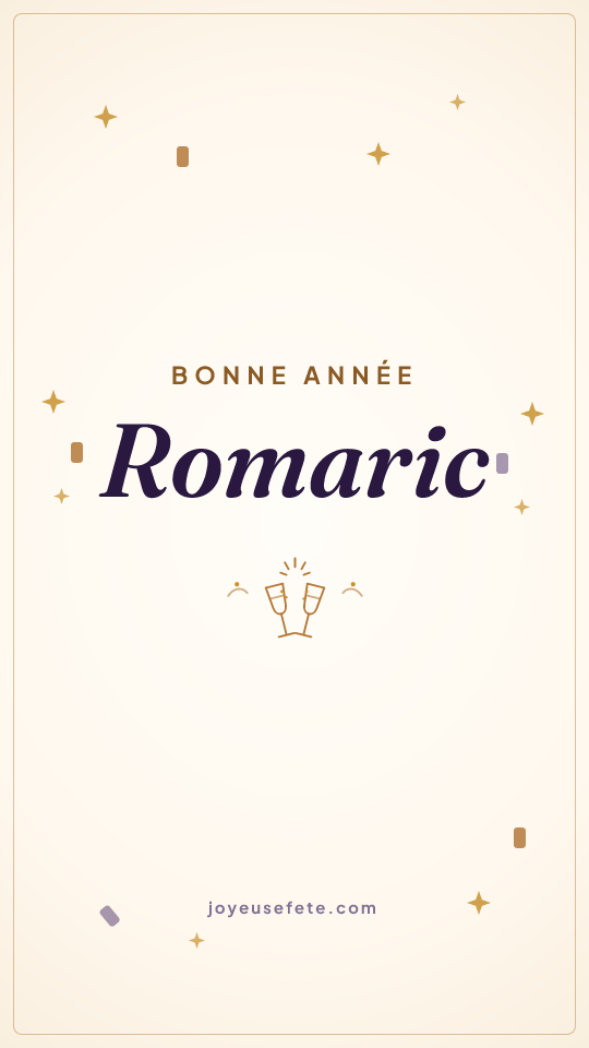 Image « Bonne année Romaric » au format story