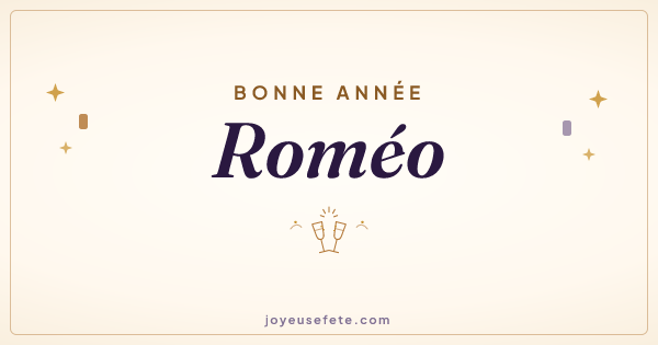 Image « Bonne année Roméo » au format large