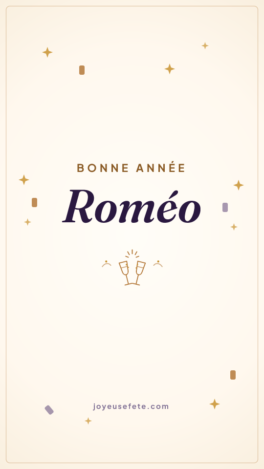 Image « Bonne année Roméo » au format story