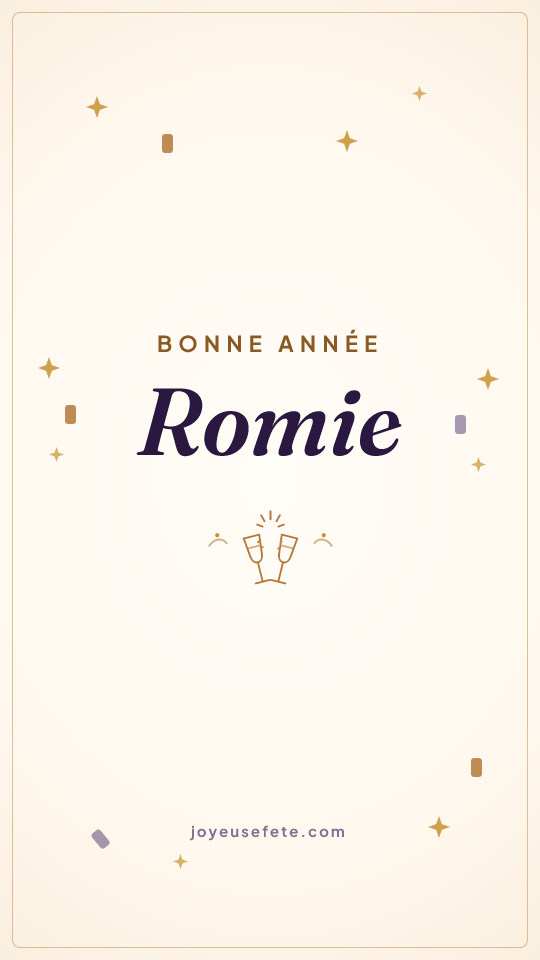 Image « Bonne année Romie » au format story