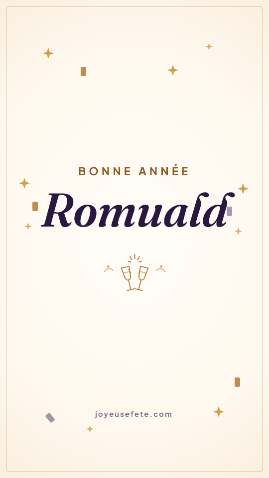 Image « Bonne année Romuald » au format story