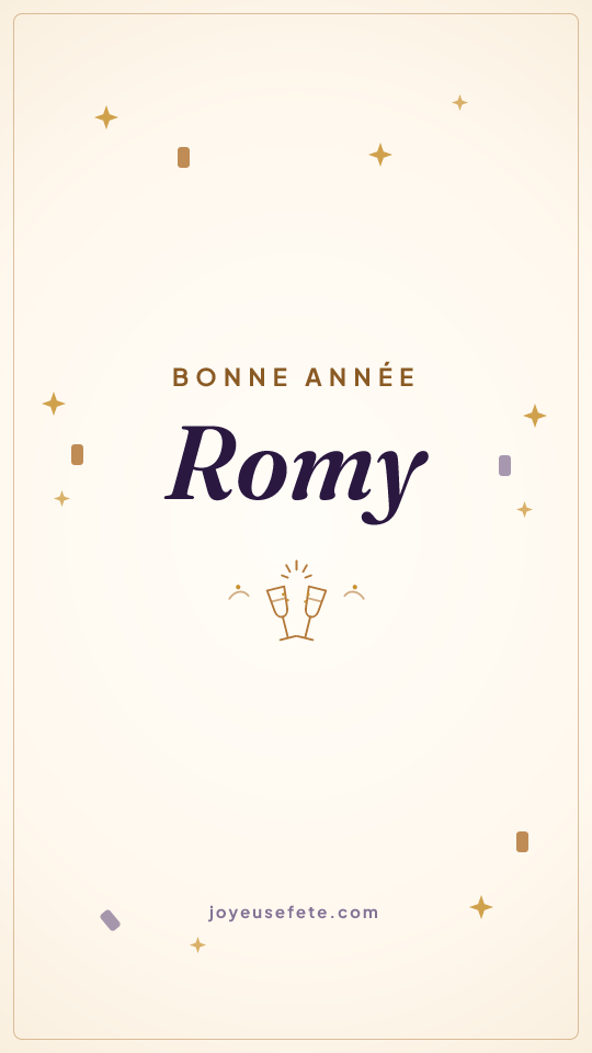 Image « Bonne année Romy » au format story