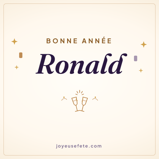 Image carrée « Bonne année Ronald » pour WhatsApp