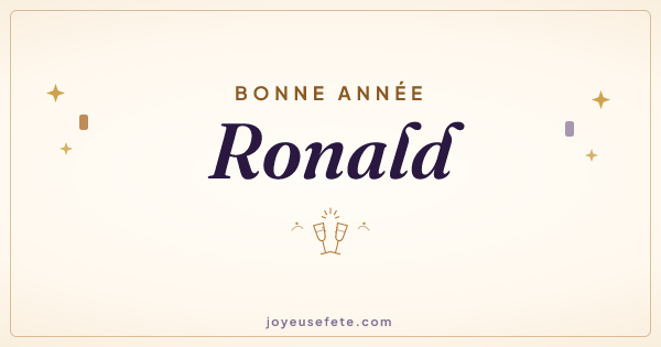 Image « Bonne année Ronald » au format large