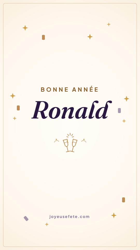 Image « Bonne année Ronald » au format story