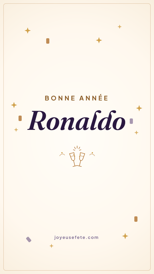 Image « Bonne année Ronaldo » au format story
