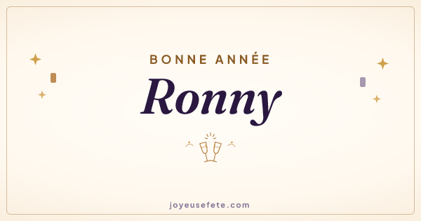 Image « Bonne année Ronny » au format large