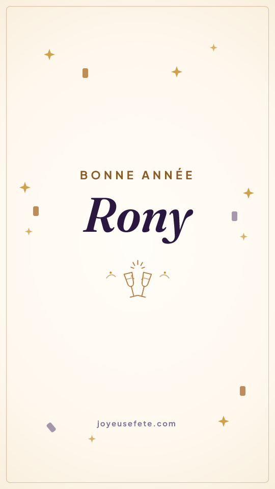 Image « Bonne année Rony » au format story