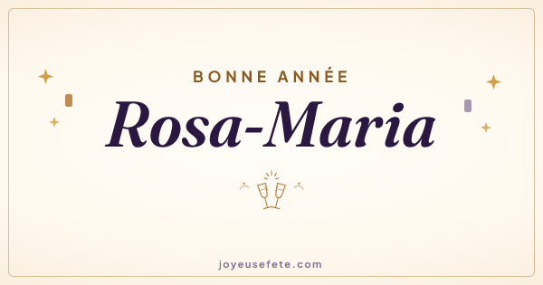 Image « Bonne année Rosa-Maria » au format large