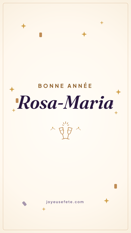 Image « Bonne année Rosa-Maria » au format story
