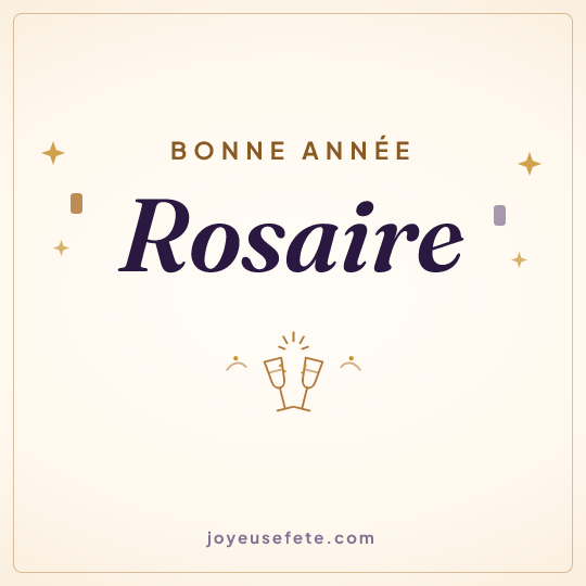 Image carrée « Bonne année Rosaire » pour WhatsApp