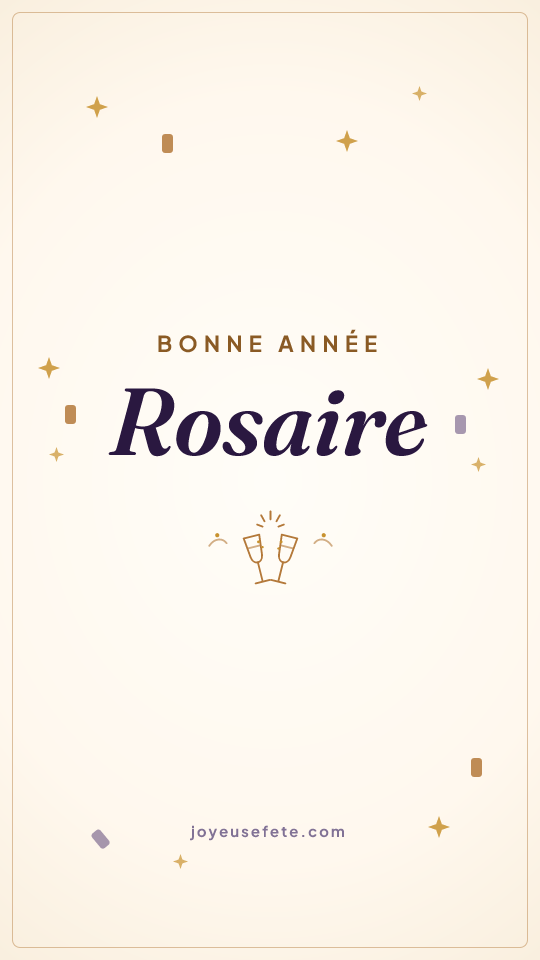 Image « Bonne année Rosaire » au format story