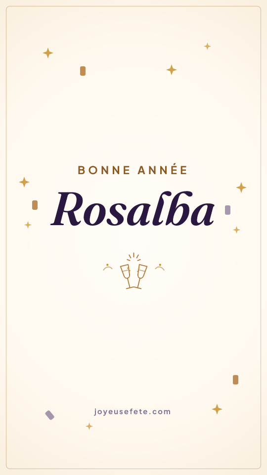 Image « Bonne année Rosalba » au format story