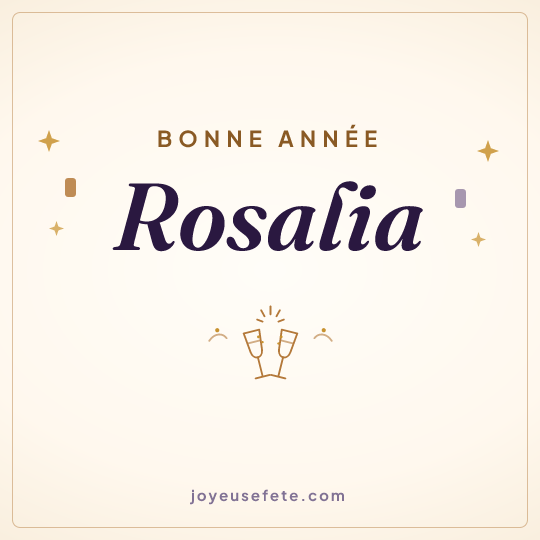 Image carrée « Bonne année Rosalia » pour WhatsApp