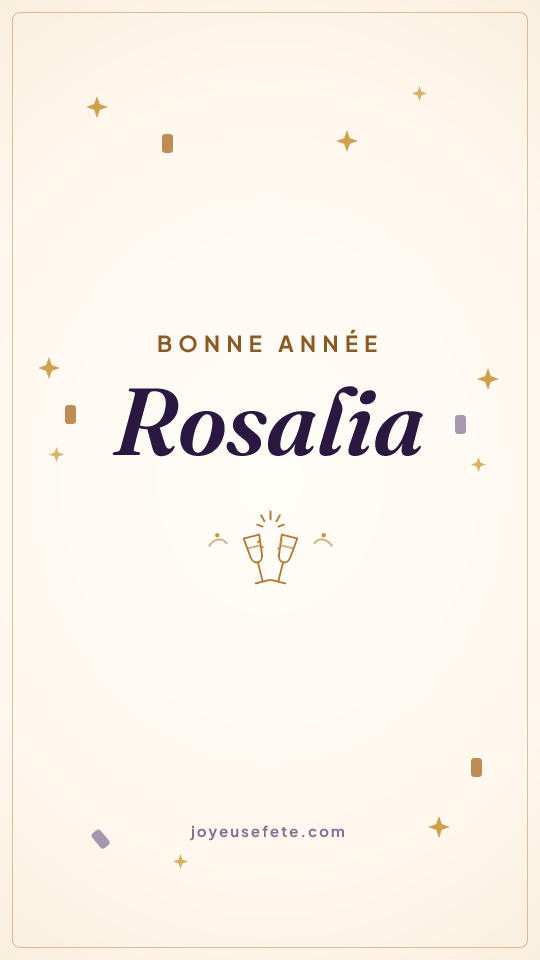 Image « Bonne année Rosalia » au format story