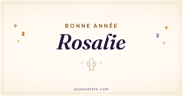 Image « Bonne année Rosalie » au format large