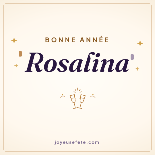 Image carrée « Bonne année Rosalina » pour WhatsApp