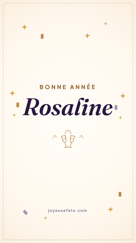 Image « Bonne année Rosaline » au format story