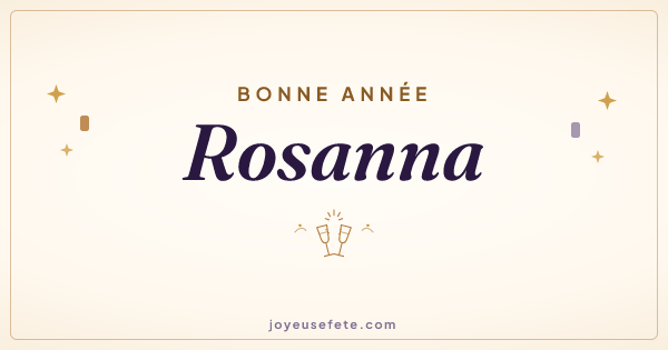 Image « Bonne année Rosanna » au format large
