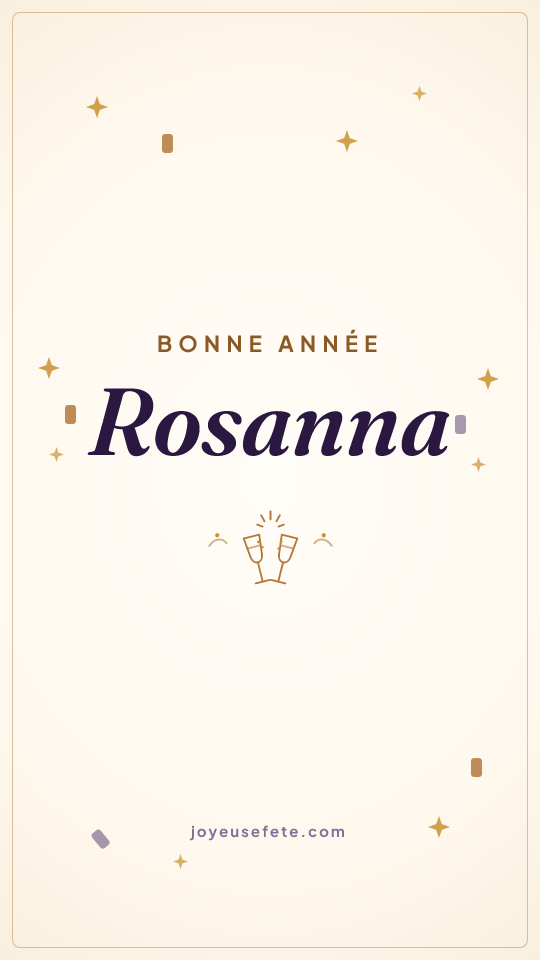 Image « Bonne année Rosanna » au format story