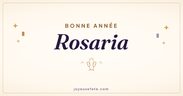 Image « Bonne année Rosaria » au format large