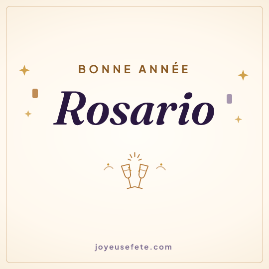 Image carrée « Bonne année Rosario » pour WhatsApp