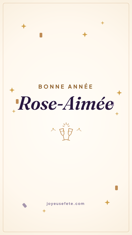 Image « Bonne année Rose-Aimée » au format story