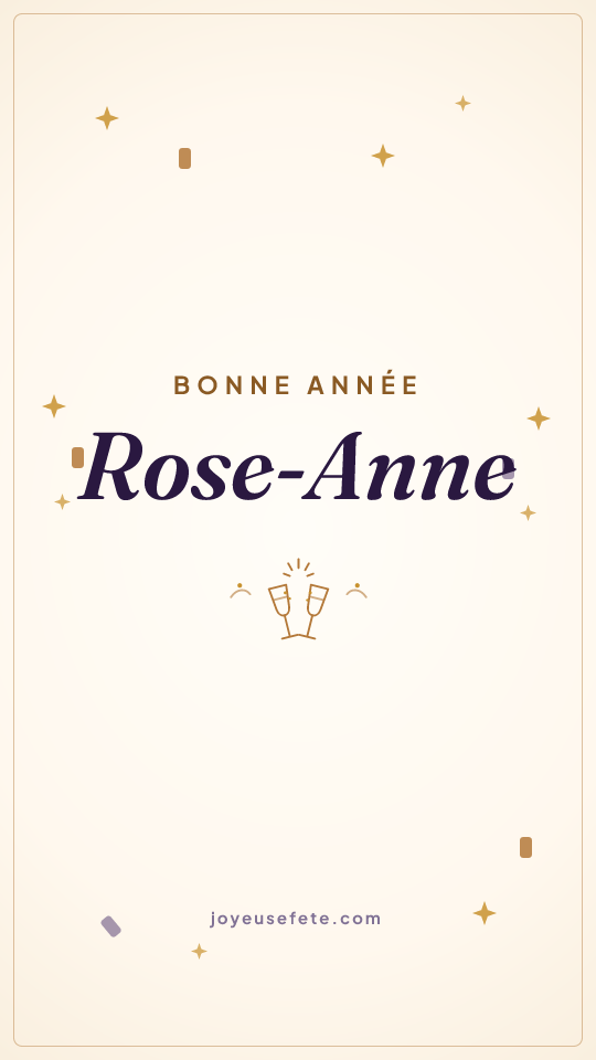 Image « Bonne année Rose-Anne » au format story