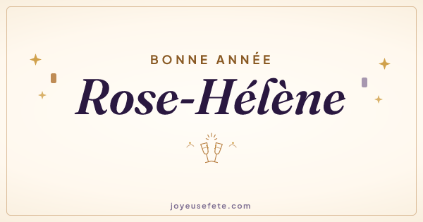 Image « Bonne année Rose-Hélène » au format large
