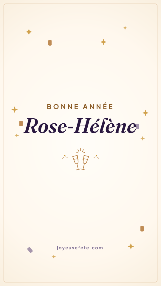 Image « Bonne année Rose-Hélène » au format story