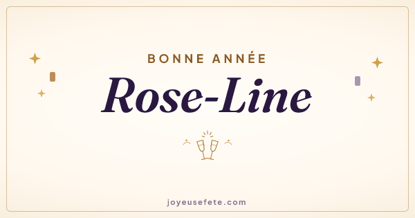 Image « Bonne année Rose-Line » au format large