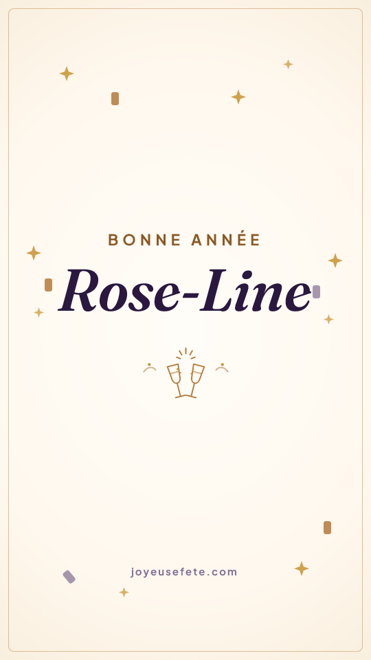 Image « Bonne année Rose-Line » au format story