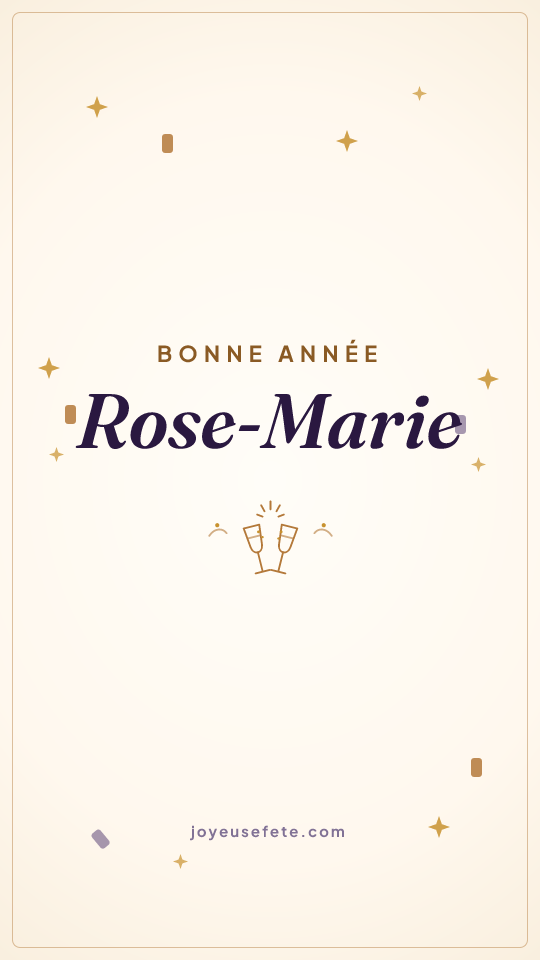 Image « Bonne année Rose-Marie » au format story
