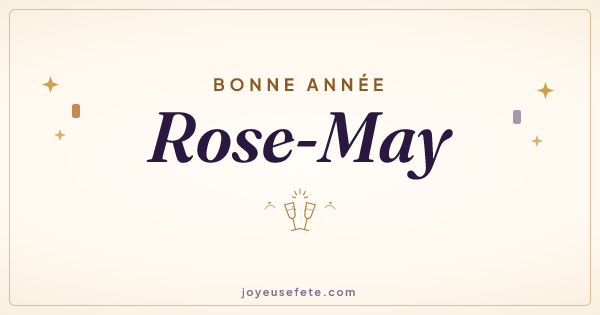 Image « Bonne année Rose-May » au format large