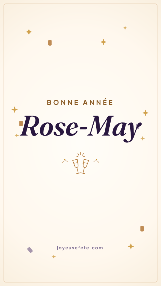 Image « Bonne année Rose-May » au format story