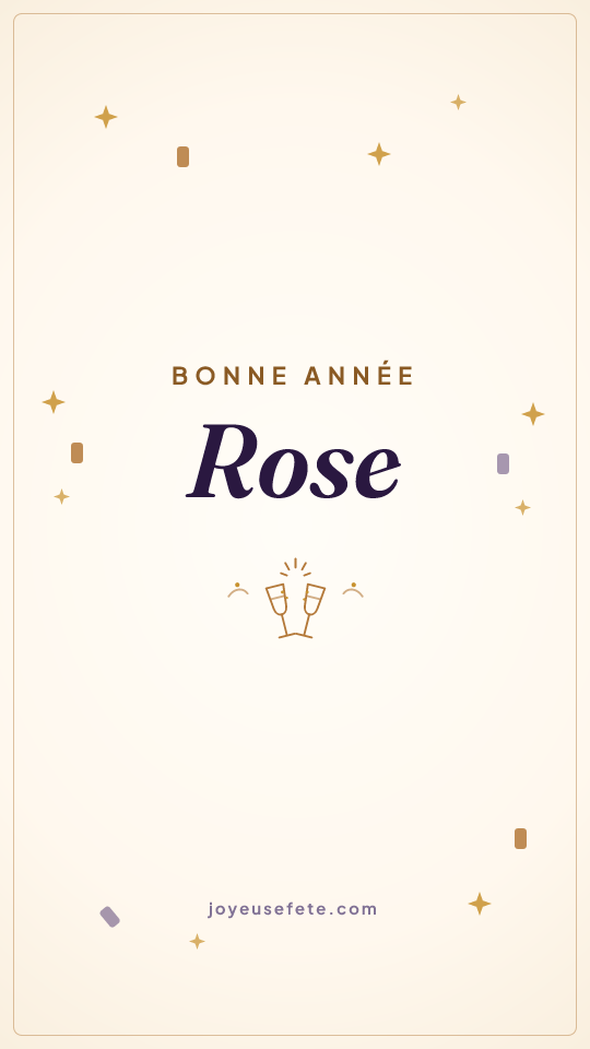 Image « Bonne année Rose » au format story