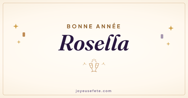 Image « Bonne année Rosella » au format large