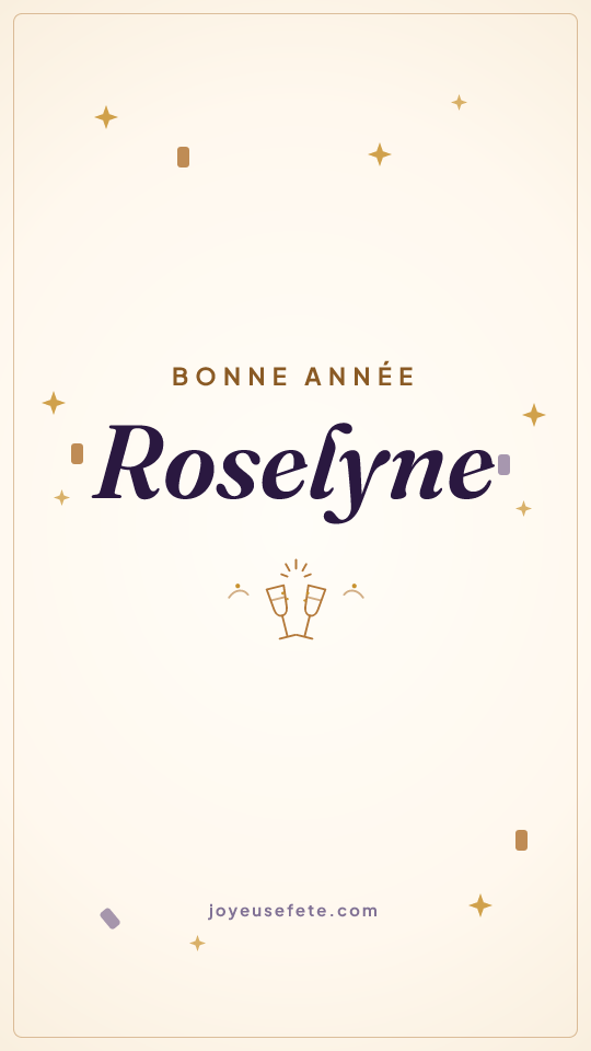 Image « Bonne année Roselyne » au format story