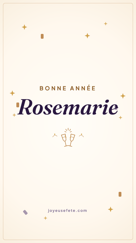 Image « Bonne année Rosemarie » au format story