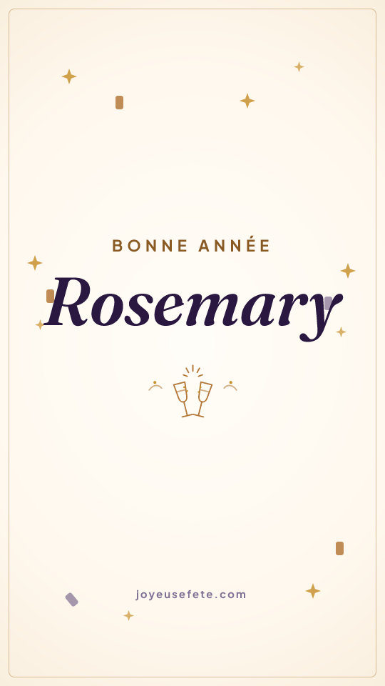 Image « Bonne année Rosemary » au format story