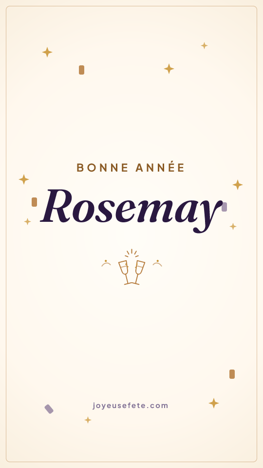 Image « Bonne année Rosemay » au format story
