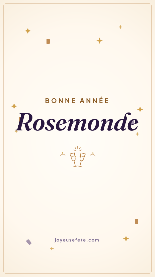 Image « Bonne année Rosemonde » au format story