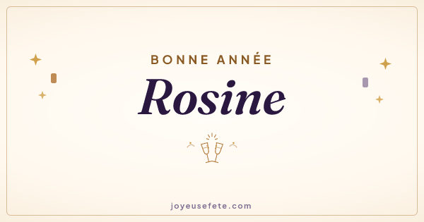 Image « Bonne année Rosine » au format large