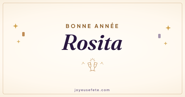 Image « Bonne année Rosita » au format large