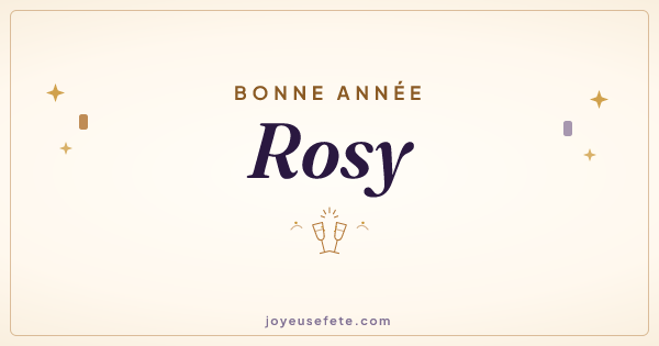 Image « Bonne année Rosy » au format large
