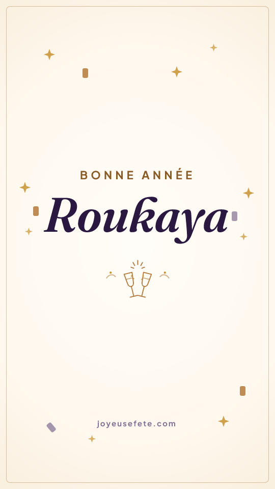 Image « Bonne année Roukaya » au format story