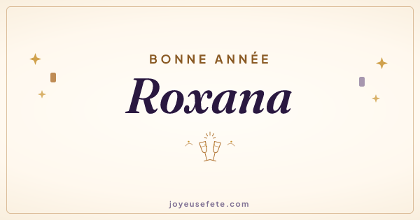 Image « Bonne année Roxana » au format large